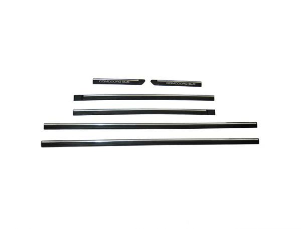 Aplique Lateral Opala/Caravan 2P Comodoro 80/84 (PRETO)